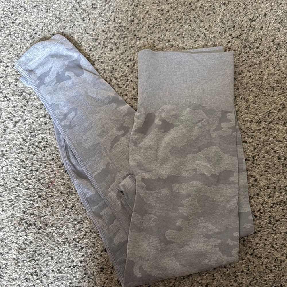 Womens Gray Camouflage Leggings